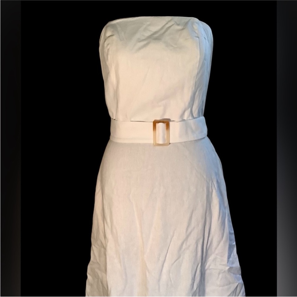 NWT Monteau linen strapless dress, women’s S, POCKETS!!